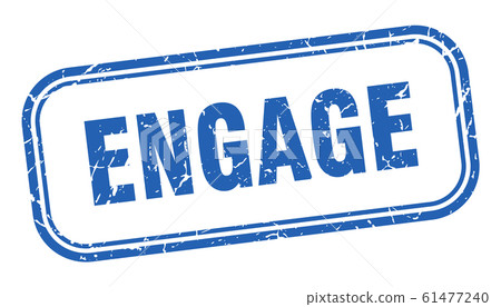 engage stamp. engage square grunge blue sign engage stamp. engage square grunge blue sign 61477240