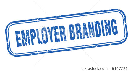 employer branding stamp. employer branding square 61477243