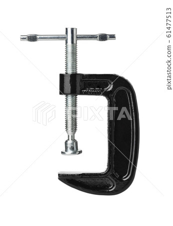 Side view of heavy duty black metal C clamp Side view of heavy duty black metal C clamp 61477513