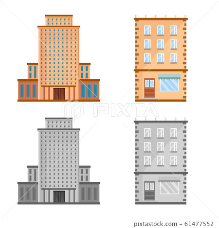 Isolated object of municipal and center logo. Collection of municipal and estate vector icon for stock. Isolated object of municipal and center logo. Collection of municipal and estate vector icon for stock. 61477552