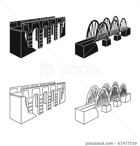 Vector illustration of connection and design sign. Collection of connection and side stock vector illustration. 61477559
