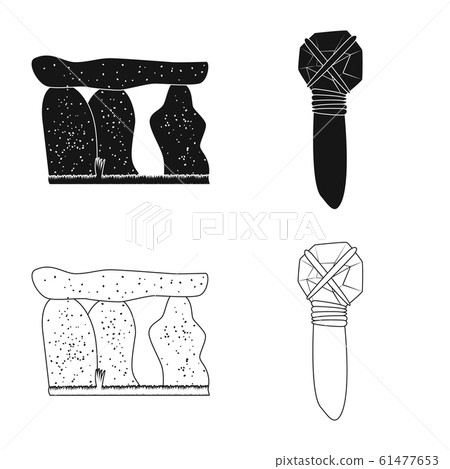 Isolated object of evolution and prehistory symbol. Set of evolution and development stock vector illustration. 61477653