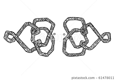 Hand drawn ink vignette. Fish scale texture Hand drawn ink vignette. Fish scale texture 61478011
