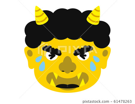 插圖:Oni Oni Setsubun豆Maki材料面部表情臉Kio Kiiro Oni黃色黃色(帶有矢量) 插圖:Oni Oni Setsubun豆Maki材料面部表情臉Kio Kiiro Oni黃色黃色(帶有矢量) 61478263