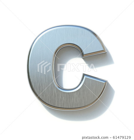 Brushed metal font Letter C 3D Brushed metal font Letter C 3D 61479129