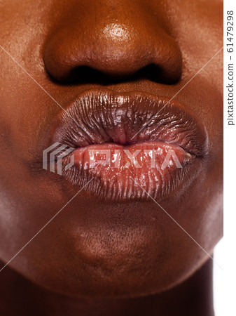 Hot Air Kiss of Young African American Women 61479298