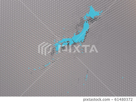 Japan map with the image of IT, high technology, digital, technology, economy, industry, etc. Japan map with the image of IT, high technology, digital, technology, economy, industry, etc. 61480372