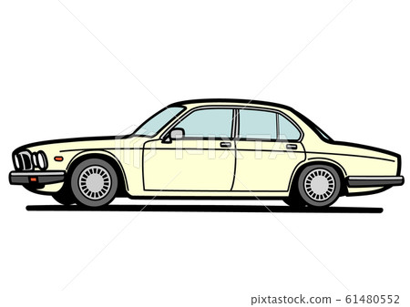 British sedan white vehicle illustration 61480552