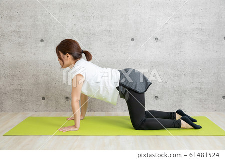 Women stretching Women stretching 61481524
