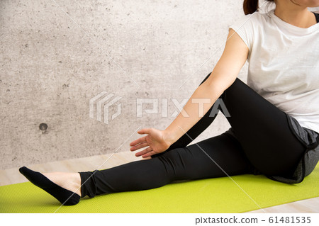 Women stretching Women stretching 61481535
