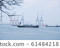 Cargo ship for international import and export 61484218