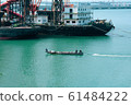 Fishing boats used to fish by villagers. 61484222