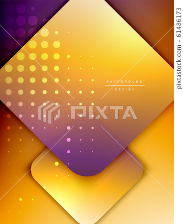 Rounded squares shapes composition geometric abstract background. 3D shadow effects and fluid gradients. Modern overlapping forms. Rounded squares shapes composition geometric abstract background. 3D shadow effects and fluid gradients. Modern overlapping forms. 61486173