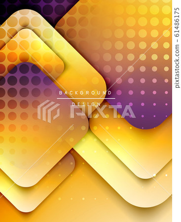 Rounded squares shapes composition geometric abstract background. 3D shadow effects and fluid gradients. Modern overlapping forms. Rounded squares shapes composition geometric abstract background. 3D shadow effects and fluid gradients. Modern overlapping forms. 61486175
