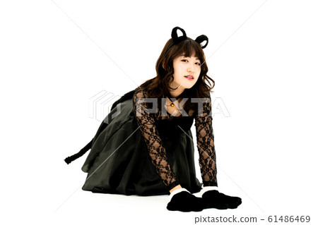 扮演貓耳朵角色扮演的女人 61486469