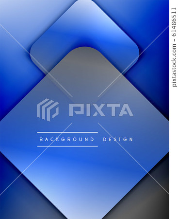 Rounded squares shapes composition geometric abstract background. 3D shadow effects and fluid gradients. Modern overlapping forms. Rounded squares shapes composition geometric abstract background. 3D shadow effects and fluid gradients. Modern overlapping forms. 61486511