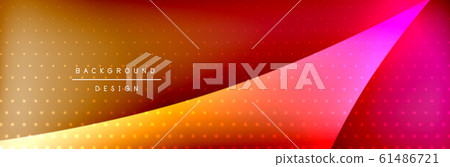 Flowing waves with 3d shadow effects and fluid gradients. Dynamic trendy abstract background. Vector Illustration Flowing waves with 3d shadow effects and fluid gradients. Dynamic trendy abstract background. Vector Illustration 61486721