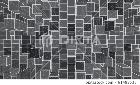 Abstract background of colorful outline cubes Abstract background of colorful outline cubes 61488535