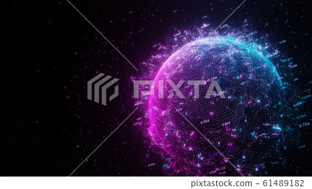 Abstract futuristic planet Earth 61489182
