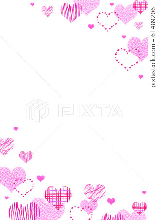 Heart of various patterns background vertical Heart of various patterns background vertical 61489206