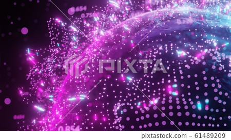 Abstract futuristic planet Earth Abstract futuristic planet Earth 61489209