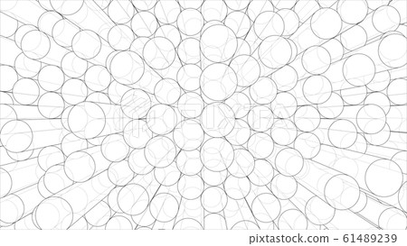 Abstract background of cylinders outline. Vector Abstract background of cylinders outline. Vector 61489239