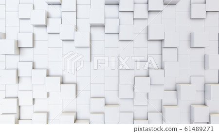 Abstract 3D illustration of white cubes background Abstract 3D illustration of white cubes background 61489271