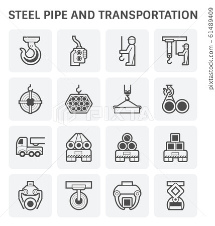 steel pipe icon 61489409