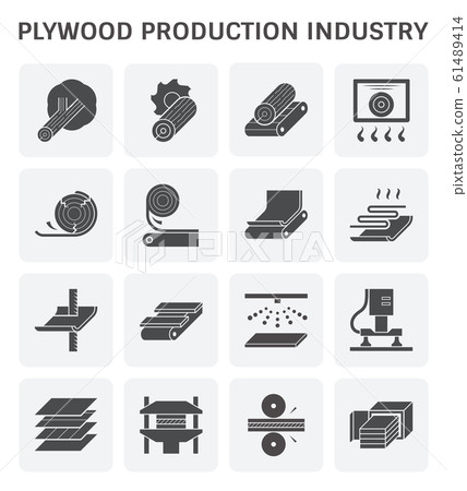 plywood production icon 61489414