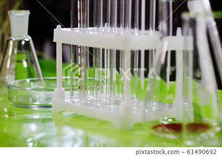 A desk at a chemistry lab or clinic. A desk at a chemistry lab or clinic. 61490692