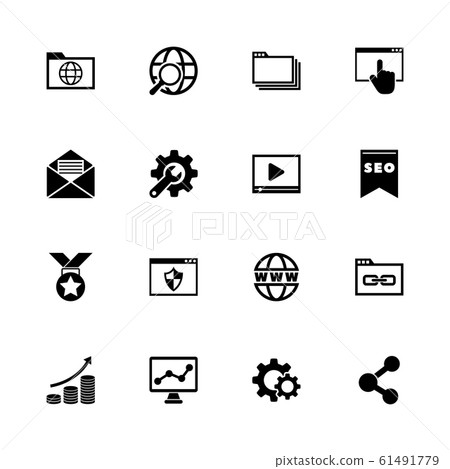 Seo - Flat Vector Icons - Stock Illustration [61491779] - PIXTA