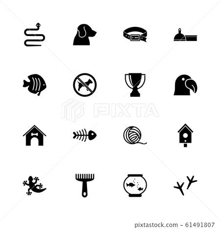 Pets - Flat Vector Icons - Stock Illustration [61491807] - PIXTA