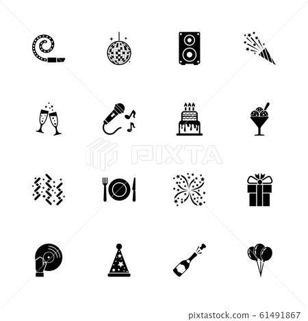Events - Flat Vector Icons - Stock Illustration [61491867] - PIXTA
