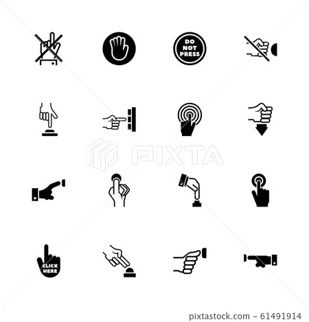 Buttons - Flat Vector Icons 61491914