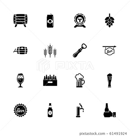 Beer - Flat Vector Icons - Stock Illustration [61491924] - PIXTA