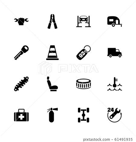 Car Repair - Flat Vector Icons Car Repair - Flat Vector Icons 61491935
