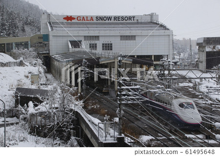 Winter Joetsu Shinkansen Gala Yuzawa Station and E2 series train Winter Joetsu Shinkansen Gala Yuzawa Station and E2 series train 61495648