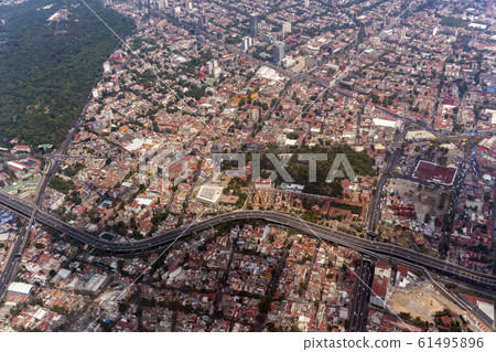 mexico city aerial view panorama 61495896