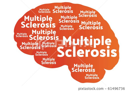 Multiple Sclerosis concept art. Human brain... - Stock Illustration ...