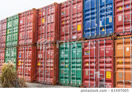 Container cargo at Miike Port in Omuta City 61497005