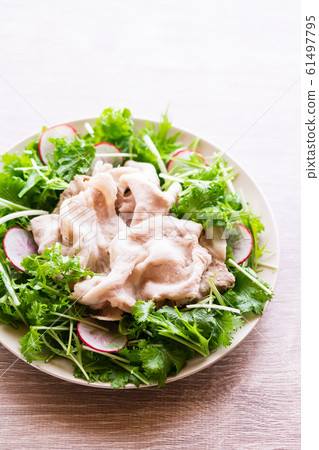 Pork shabu-shabu salad 61497795