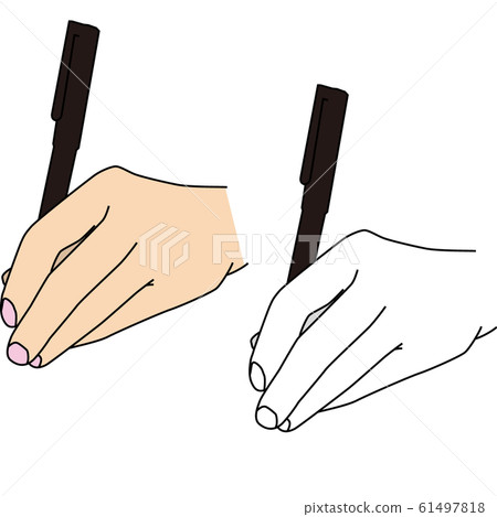 Hand with a pen Hand with a pen 61497818