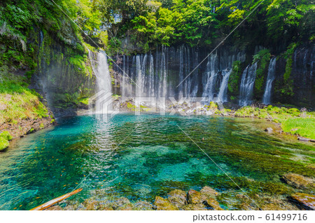 Shiraitonotaki and emerald green waterholes 61499716