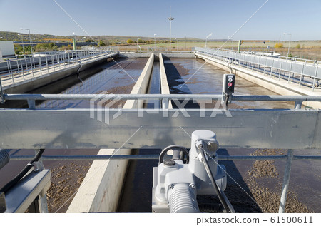 Modern wastewater treatment plant. Tanks for Modern wastewater treatment plant. Tanks for 61500611