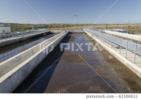 Modern wastewater treatment plant. Tanks for Modern wastewater treatment plant. Tanks for 61500612