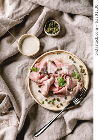 Vitello tonnato sliced veal Vitello tonnato sliced veal 61501330