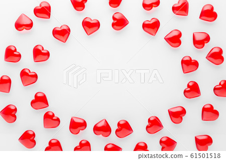 white background with red hearts and copy space white background with red hearts and copy space 61501518
