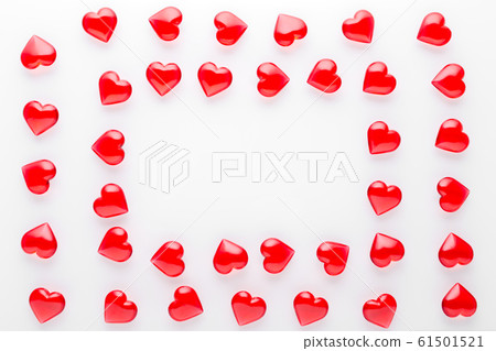 white background with red hearts and copy space white background with red hearts and copy space 61501521
