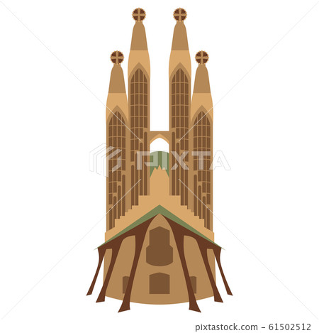 Isolated Sagrafa Familia church Isolated Sagrafa Familia church 61502512