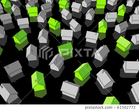 green ecological houses standing out from others green ecological houses standing out from others 61502772